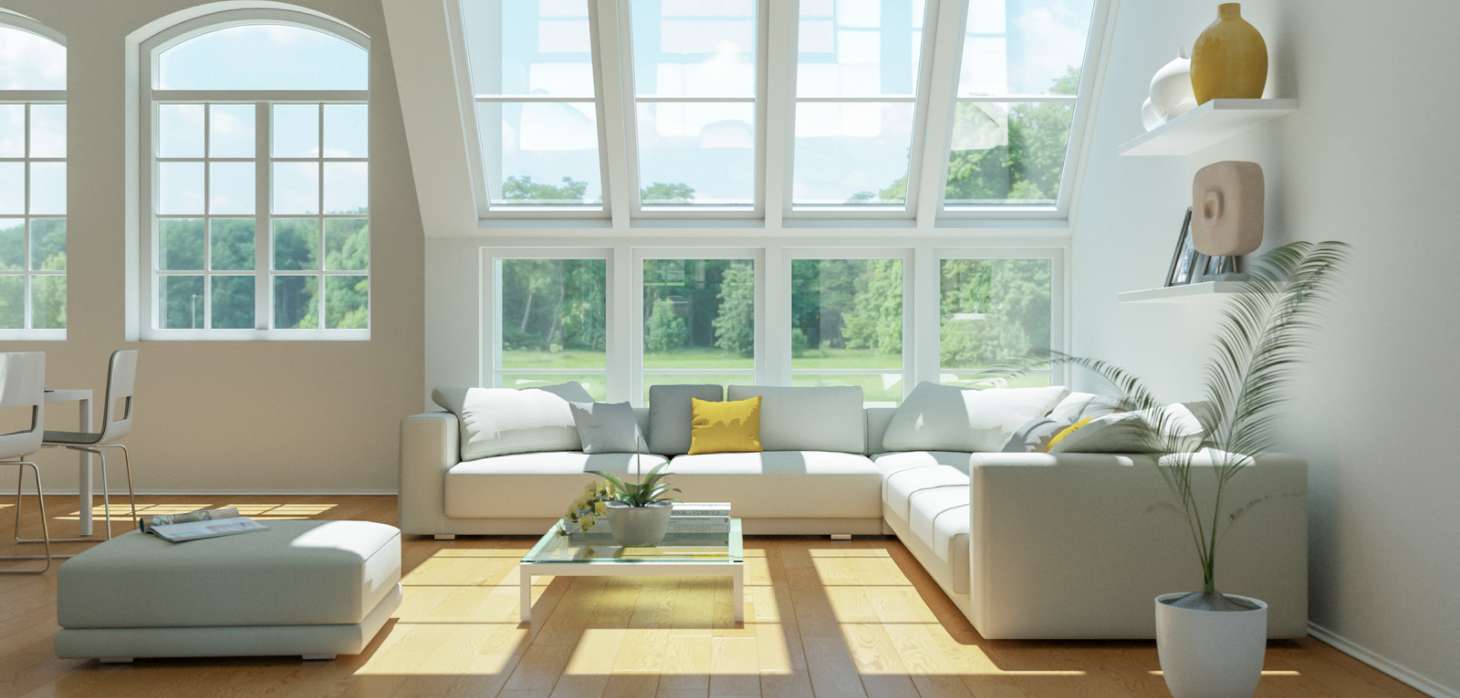 Интерьер квартиры с вентиляцией Zehnder ComfoAir Q350 TR enthalpy