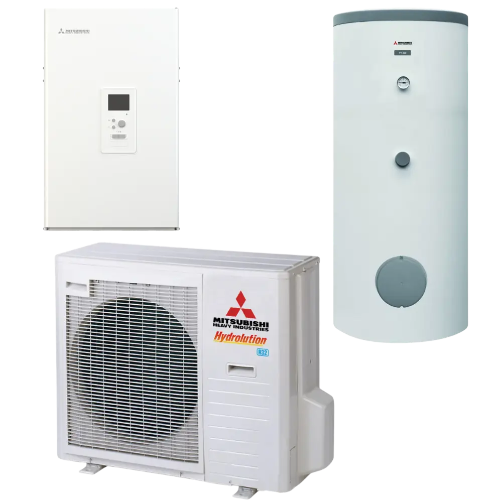 Тепловий насос повітря-вода Mitsubishi Heavy Hydrobox HMS100-W/FDCW71VNX-W, 1000500020468
