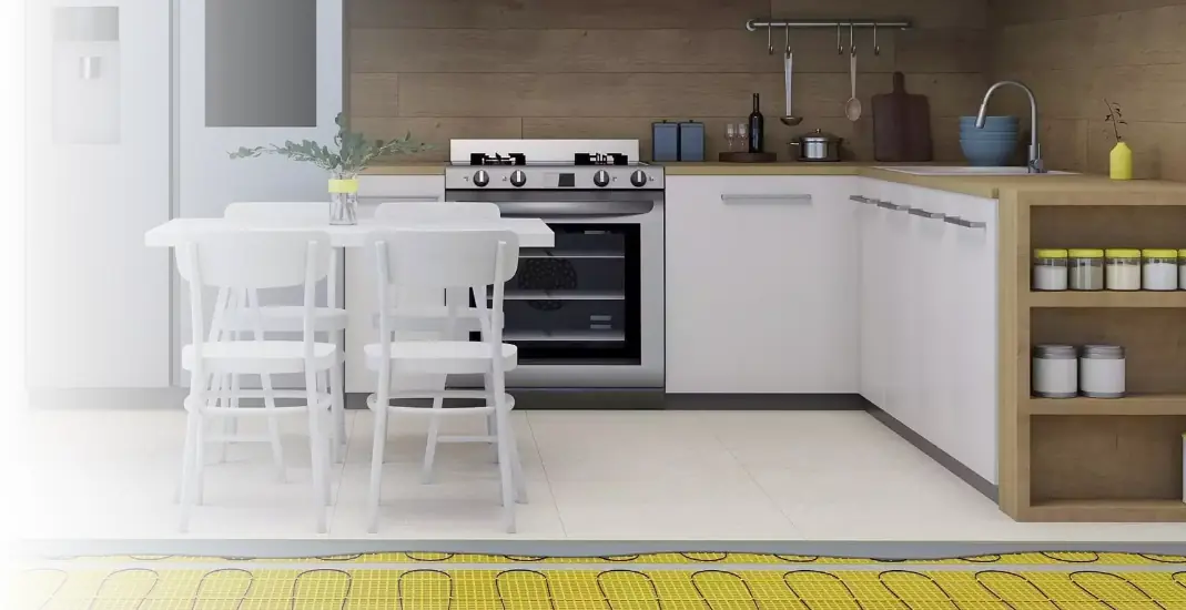 Монтаж инфракрасного теплого пола