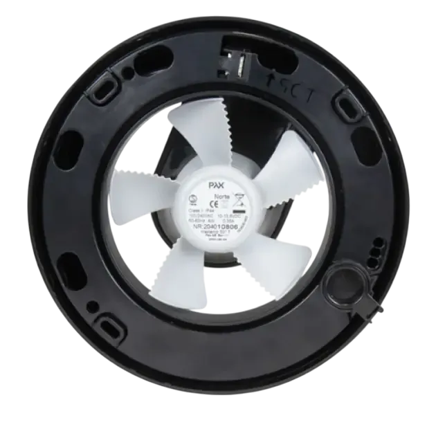 Вид на лопасти сзади вытяжного вентилятора Pax Norte black, фото - 2