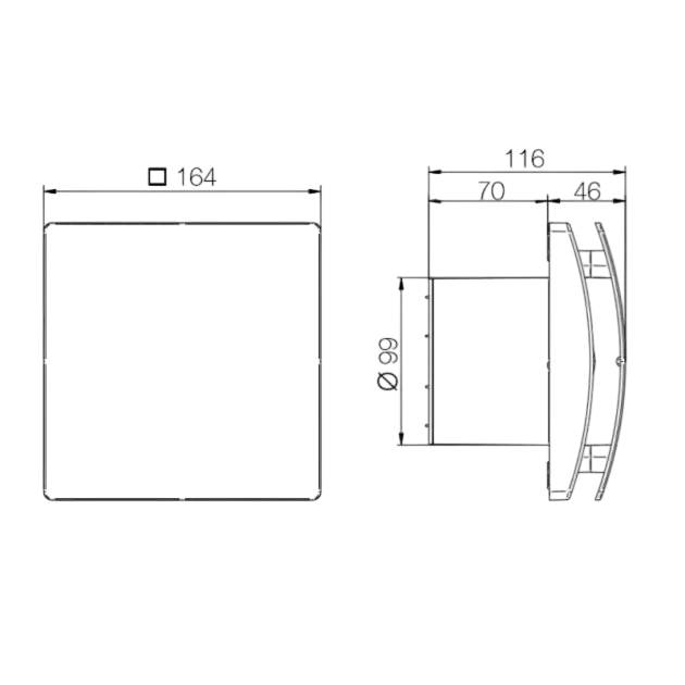 Розміри для монтажу SITALI SFE 100, фото - 3