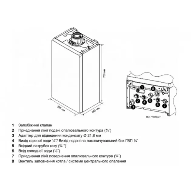 Конденсаційний котел Baxi LUNA CLASSIC технічні елементи, фото - 3