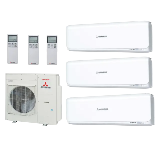 Комплект мультиспліт-системи Mitsubishi Heavy SCM100ZS-W/SRK20ZSX-W/SRK25ZSX-W/SRK35ZSX-W