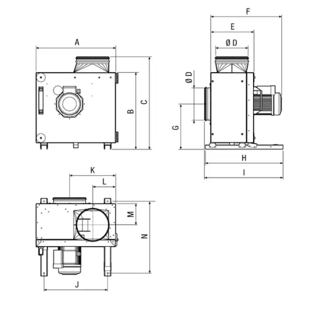 Габаритне креслення припливної установки Maico EKR 40-2, фото - 11