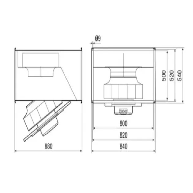 Габаритный чертёж канального вентилятора Maico DPK 50 EC, фото - 11