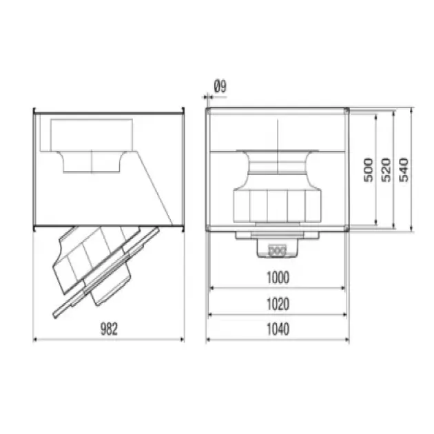 Габаритный чертёж канального вентилятора Maico DPK 56 EC, фото - 13