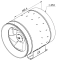 Габаритне креслення канального вентилятора Ruck EL 450 D4 01, фото - 2 (Мініатюра)