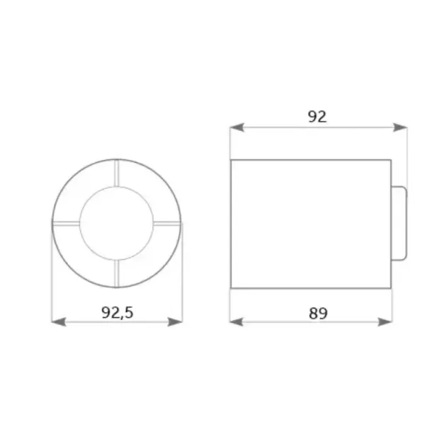 Габаритне креслення канального вентилятора Vortice MG 90/3.5, фото - 6