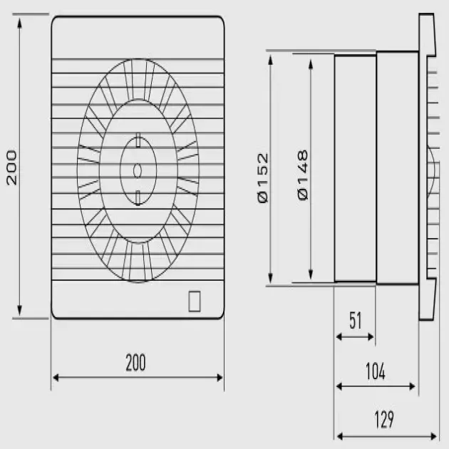 Размеры вентилятора S&P DECOR-300 C, фото - 3