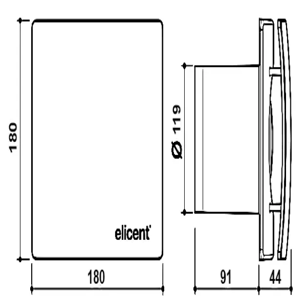 Розміри вентилятора Elicent Elegance 120 PULL CORD, фото - 6