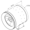 Габаритне креслення канального вентилятора Ruck EL 710 D4 01, фото - 3 (Мініатюра)