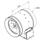 Габаритне креслення канального вентилятора Ruck EL 250 E2 06, фото - 3 (Мініатюра)