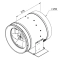 Габаритне креслення канального вентилятора Ruck EL 250 D2 01, фото - 2 (Мініатюра)