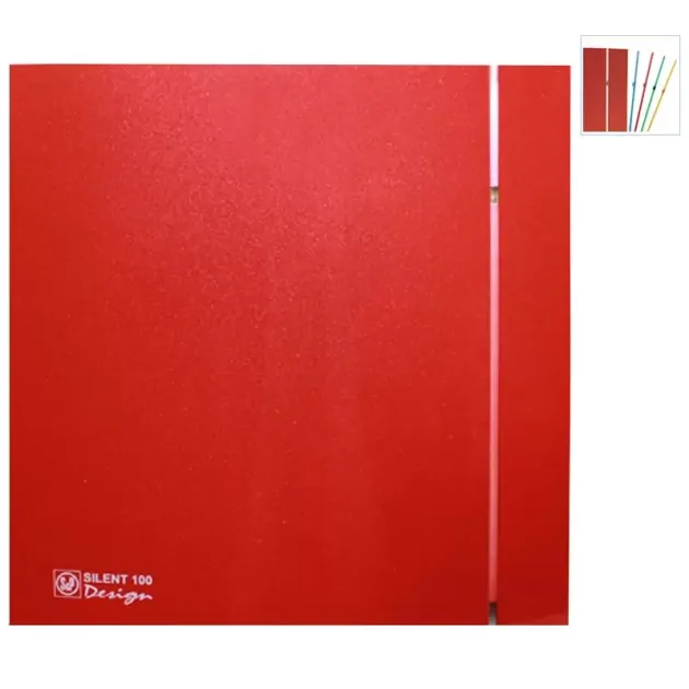 Бытовой вентилятор в красном исполнении Soler&Palau SILENT-100 CRZ RED DESIGN 4C