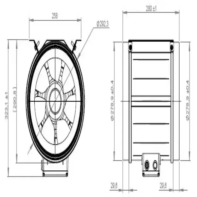 Вентилятор EM 280 E2M 01 габарити, фото - 3